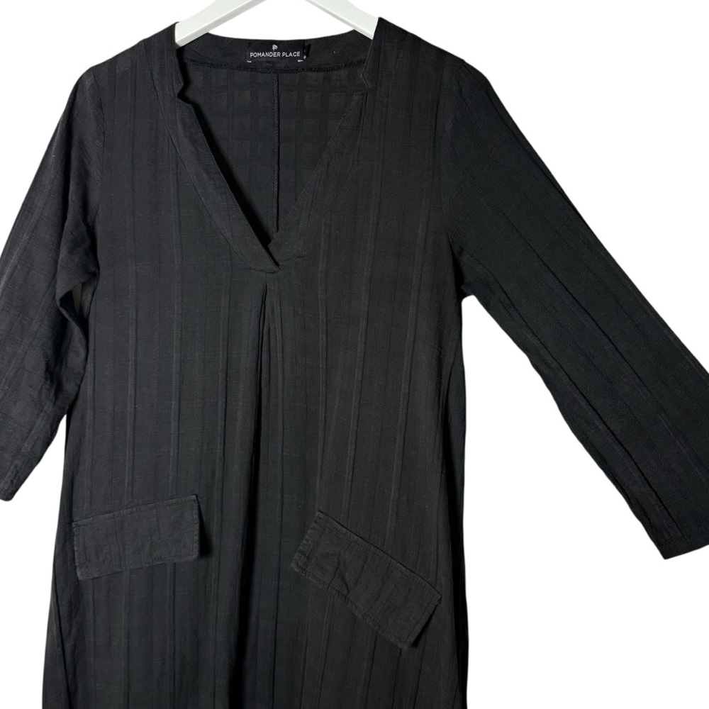 Pomander‎ Place Carolina Caftan Dress Black Maxi Size Small - Picture 5 of 11